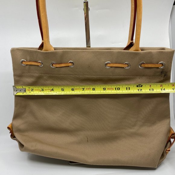 Dooney & Bourke XL Size Tan Nylon Shoulder Bag - Picture 5 of 11